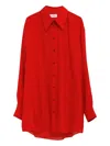 Lemaire Flowing Long Sleeve Shirt In Red