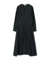 Lemaire Gathered Buttoned Dress In Black