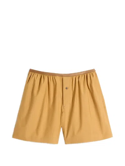 Lemaire Buttoned Elasticated Shorts In Neutral