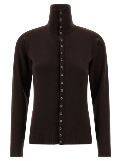 LEMAIRE BUTTONED FITTED CARDIGAN