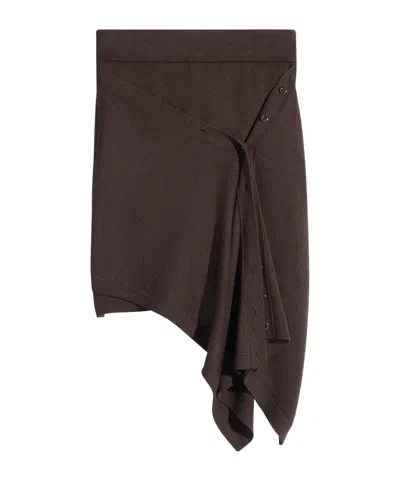 Lemaire Buttoned Midi Skirt In Purple