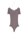 Lemaire Buttoned Rib Body In Mist Purple-red