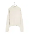 Lemaire Buttoned Ribbed-knit Jumper In Neutral