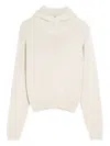 Lemaire Buttoned Ribbed-knit Sweater In Neutral
