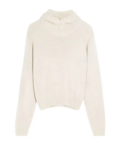 LEMAIRE BUTTONED RIBBED-KNIT SWEATER
