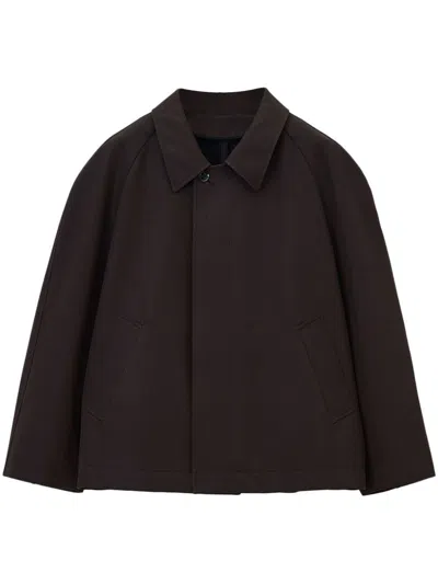 Lemaire Buttoned Short Jacket In Braun