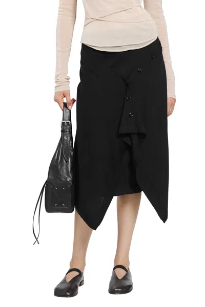 Lemaire Buttoned Skirt In Black