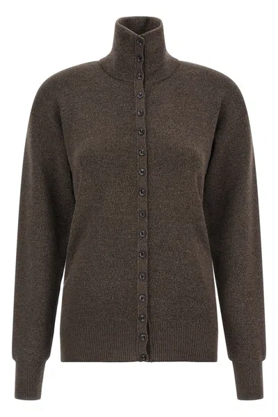 Lemaire 'buttoned Top' Cardigan In Brown