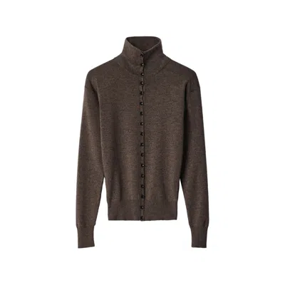 Lemaire Buttoned Top In Fine Wool In Brown