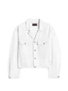 Lemaire Buttoned Trucker Jacket In White
