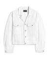 Lemaire Buttoned Trucker Jacket In White
