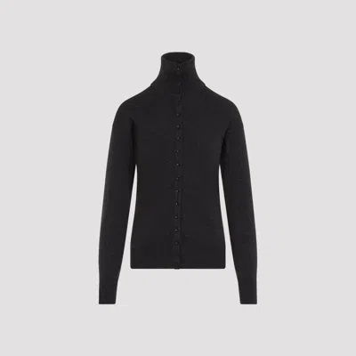 Lemaire Buttoned Wool Top In Black