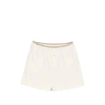 Lemaire Button-embellishment Shorts In Neutral