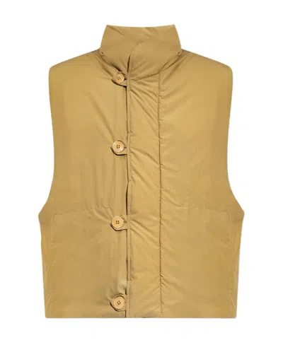 Lemaire Button-front Padded Gilet In Multi