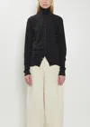 Lemaire Buttons Fitted Wool Cardigan In Black