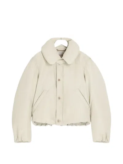 Lemaire Button-up Padded Jacket In Neutral