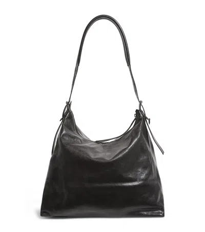 Lemaire Calfskin Belted Tote Bag In Brown