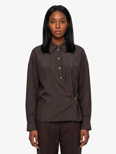 Lemaire Camicia Twisted Liquirizia In Black