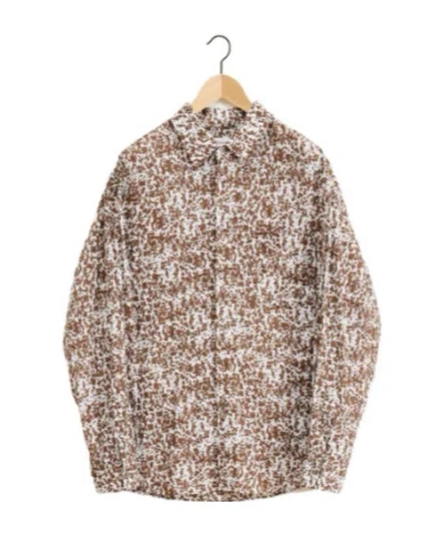 Lemaire Camouflage Printed Long-sleeved Shirt In Nude