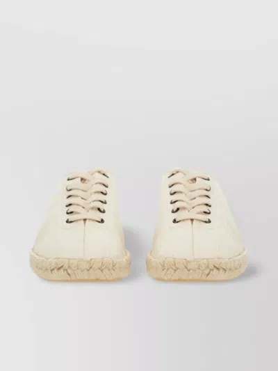LEMAIRE CANVAS ESPADRILLE SOLE ROUND TOE LOAFERS