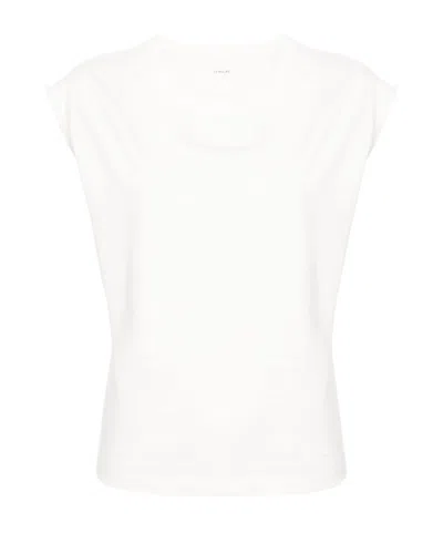 Lemaire Cap-sleeve Jersey T-shirt In White