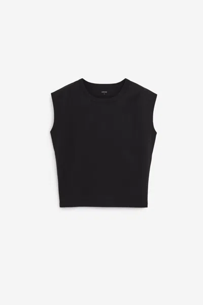 Lemaire Cap Sleeve T-shirt In Black