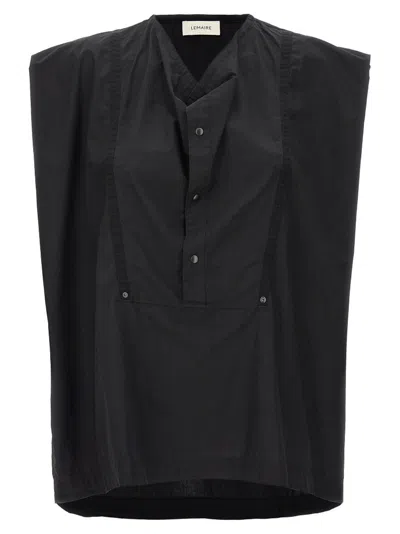 Lemaire Cap Sleeved Top In Black