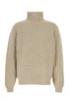 Lemaire Cappuccino Wool Oversize Sweater In Gray