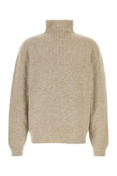 Lemaire Cappuccino Wool Oversize Sweater In Neutral
