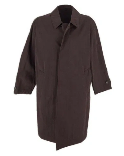 Lemaire Car Coat In Brown