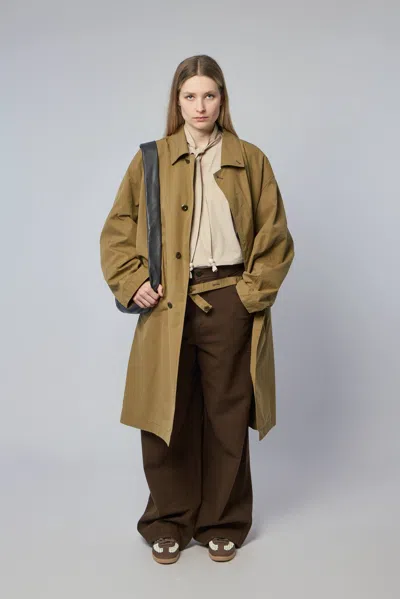 Lemaire Car Coat In Brown