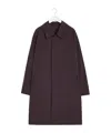 Lemaire Three-quarter Length Coat In Dark Chocolate