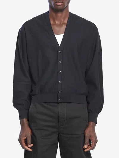 Lemaire Relaxed Twisted Cardigan In Black