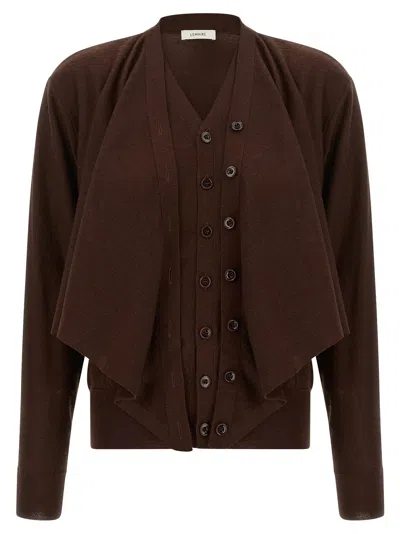 Lemaire Cardigan In Brown