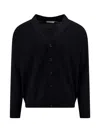 Lemaire Wool Blend Cardigan In Gray