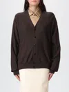 Lemaire Dark Cacao Cardigan Buttons Closure In Brown
