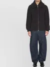 Lemaire Cardigan With Zipper And Stand-up Collar In Black