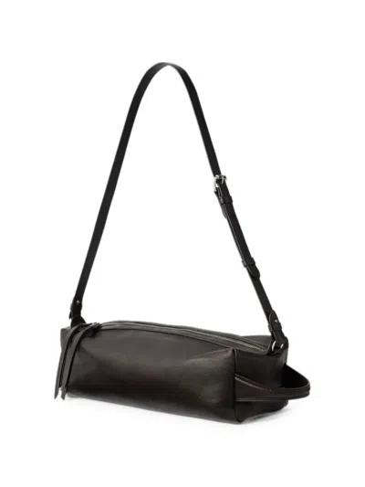 Lemaire Care Shoulder Bag In Nappa Lambskin In Brown