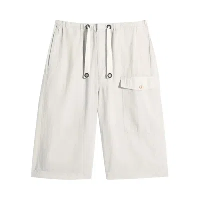 Pre-owned Lemaire Cargo Easy Shorts 'plaster' | Cream | Men's Size 50 In White