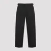 Lemaire Adjustable Waist Trousers Featuring Pockets In Black