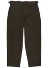Lemaire Carrot Tapered-leg Twill Trousers In Brown