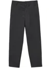 Lemaire Carrot Tapered Trousers In Brown