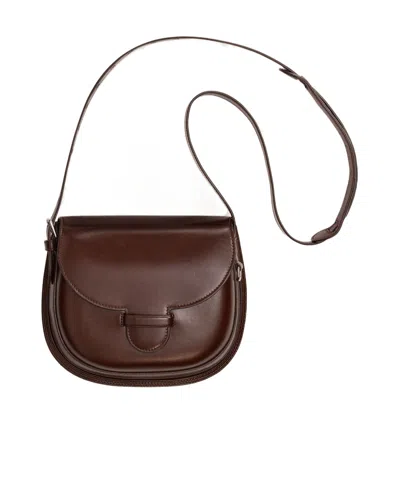 Lemaire Cartridge Flip Shoulder Bag In Brown