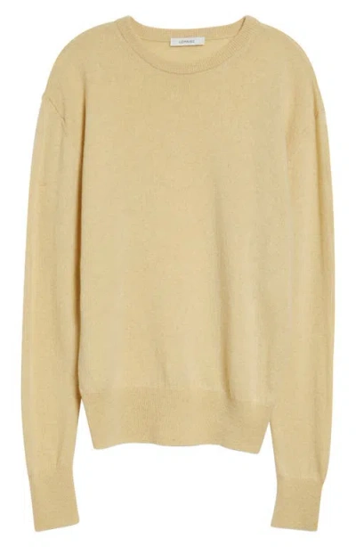 Lemaire Cashmere & Wool Crewneck Sweater In Yellow