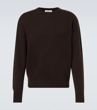 Lemaire Cashmere And Wool Sweater In Brown