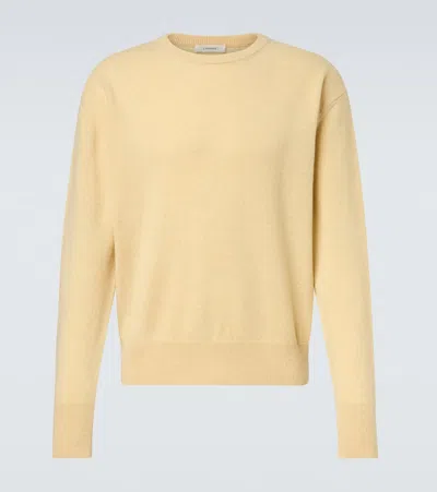 Lemaire Cashmere And Wool Sweater In Yellow