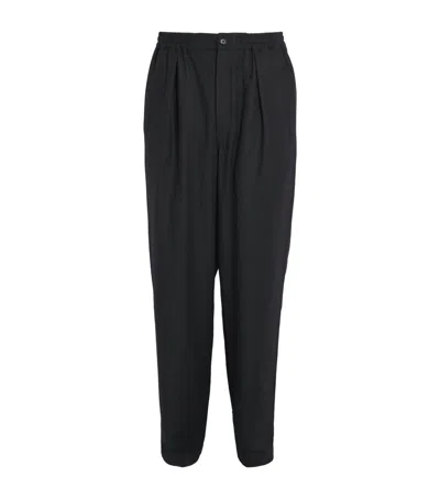 Lemaire Cashmere-blend Pyjama Trousers In Black