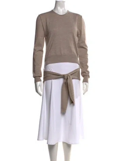 Pre-owned Lemaire Cashmere Crew Neck Sweater W/ Tags In Neutrals