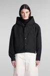 LEMAIRE CASUAL JACKET IN BLACK COTTON