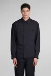 LEMAIRE CASUAL JACKET IN BLACK WOOL